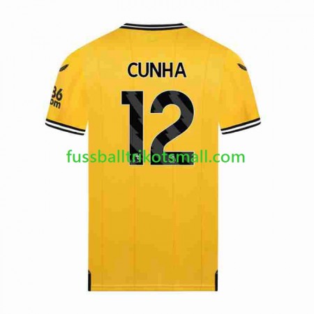 Fußballtrikots Wolverhampton Wanderers CUNHA 12 2023-2024 Kurzarm Heimtrikotsatz kaufen